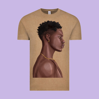 Vintage Tee afro black man
