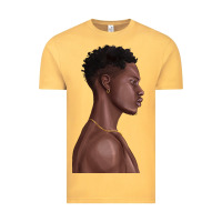 Vintage Mustard afro black man Vintage Tee - texasbilliewilder