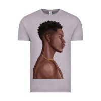 Vintage Zinc afro black man Vintage Tee - texasbilliewilder
