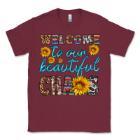 Burgundy welcome to our beautiful chaos Classic Tee - HRA Design Shop