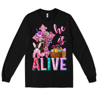 Black he is alive easter Long Sleeve Tee - Neo Western