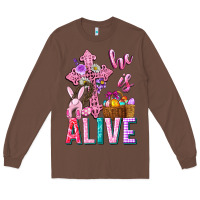 Chestnut he is alive easter Long Sleeve Tee - Neo Western