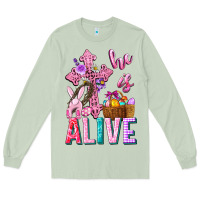 Matcha he is alive easter Long Sleeve Tee - Neo Western