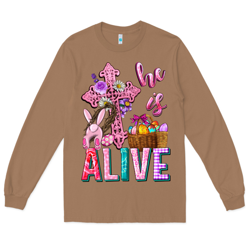 He Is Alive Easter Long Sleeve Tee by Neo Western | Teevron
