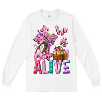 White he is alive easter Long Sleeve Tee - Neo Western