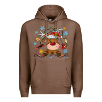 Chestnut christmas deer school Premium Hoodie - MaliasSmallBusiness