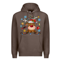 Coffee christmas deer school Premium Hoodie - MaliasSmallBusiness