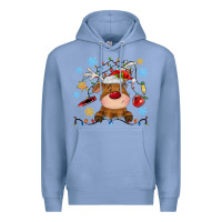 Colony Blue christmas deer school Premium Hoodie - MaliasSmallBusiness