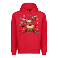 Red christmas deer school Premium Hoodie - MaliasSmallBusiness