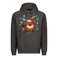Smoke christmas deer school Premium Hoodie - MaliasSmallBusiness
