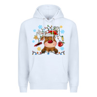 White christmas deer school Premium Hoodie - MaliasSmallBusiness