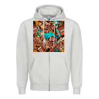 Dove Grey football cactus sunflower seamless pattern Zipper Hoodie - JahusDesignShop