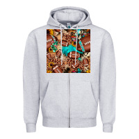 Heather Grey football cactus sunflower seamless pattern Zipper Hoodie - JahusDesignShop