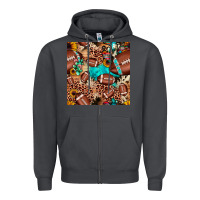 Smoke football cactus sunflower seamless pattern Zipper Hoodie - JahusDesignShop
