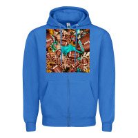 True Royal football cactus sunflower seamless pattern Zipper Hoodie - JahusDesignShop