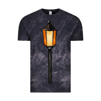 Cloud Black street lamp Vintage Tee - BarkalooDesign