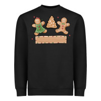 Black gingerbread christmas Heavyweight Sweatshirt - MaliasSmallBusiness