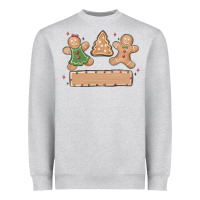 Heather Grey gingerbread christmas Heavyweight Sweatshirt - MaliasSmallBusiness