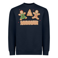 Navy gingerbread christmas Heavyweight Sweatshirt - MaliasSmallBusiness