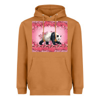 Meerkat Panda With Sakura Blooms Heavyweight Hoodie - LillyAllenDesigns