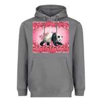 Storm Panda With Sakura Blooms Heavyweight Hoodie - LillyAllenDesigns
