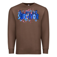 Chestnut I am a survivor Colon Cancer blue ribbon Premium Sweatshirt - NancyCooperArtShop