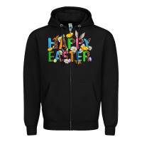 Black happy easter Zipper Hoodie - AdoDesignShop