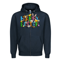 Navy happy easter Zipper Hoodie - AdoDesignShop