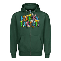 Sports Green happy easter Zipper Hoodie - AdoDesignShop