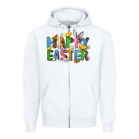 White happy easter Zipper Hoodie - AdoDesignShop