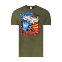 Vintage Olive stars and stripes beer Vintage Tee - Zillion Design Studio