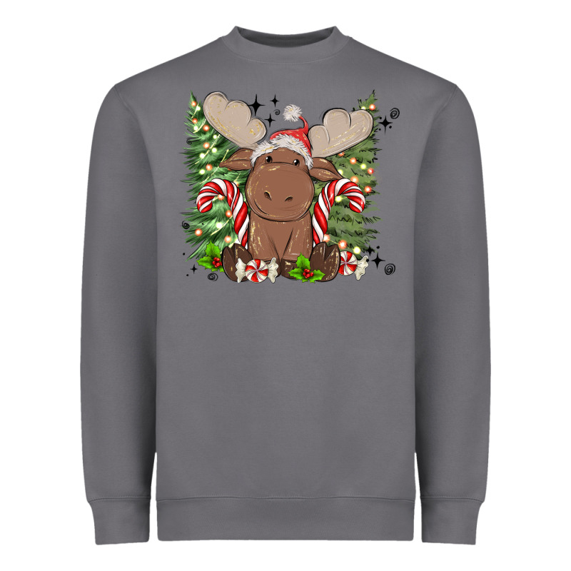 Christmas Reindeer Heavyweight Sweatshirt by MaliasSmallBusiness | Teevron