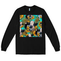 Black holstein cow seamless pattern Long Sleeve Tee - HRA Design Shop