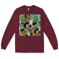 Burgundy holstein cow seamless pattern Long Sleeve Tee - HRA Design Shop