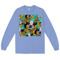 Colony Blue holstein cow seamless pattern Long Sleeve Tee - HRA Design Shop