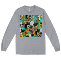Heather Grey holstein cow seamless pattern Long Sleeve Tee - HRA Design Shop