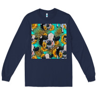 Navy holstein cow seamless pattern Long Sleeve Tee - HRA Design Shop