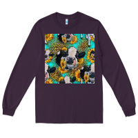 Plum holstein cow seamless pattern Long Sleeve Tee - HRA Design Shop