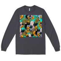 Smoke holstein cow seamless pattern Long Sleeve Tee - HRA Design Shop