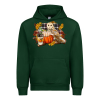 Forest Green Fall Barn Owl Urban Hoodie - LillyAllenDesigns