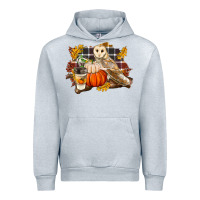 Heather Grey Fall Barn Owl Urban Hoodie - LillyAllenDesigns