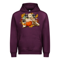 Mauve Wine Fall Barn Owl Urban Hoodie - LillyAllenDesigns