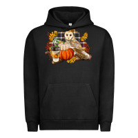 Pigment Black Fall Barn Owl Urban Hoodie - LillyAllenDesigns