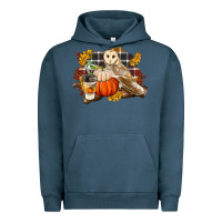 Pigment Midnight Navy Fall Barn Owl Urban Hoodie - LillyAllenDesigns