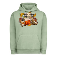 Pigment Oil Green Fall Barn Owl Urban Hoodie - LillyAllenDesigns