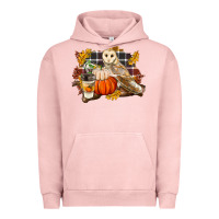 Pigment Salmon Fall Barn Owl Urban Hoodie - LillyAllenDesigns