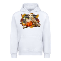 White Fall Barn Owl Urban Hoodie - LillyAllenDesigns