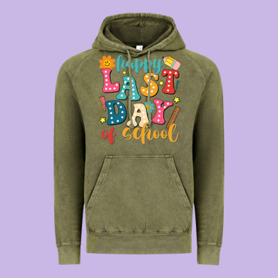 Happy Last Day Of School Vintage Hoodie Designed By Jahusdesignshop
