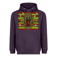Plum our lady of Guadalupe Christmas Heavyweight Hoodie - Jasminsmagicworld