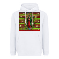 White our lady of Guadalupe Christmas Heavyweight Hoodie - Jasminsmagicworld